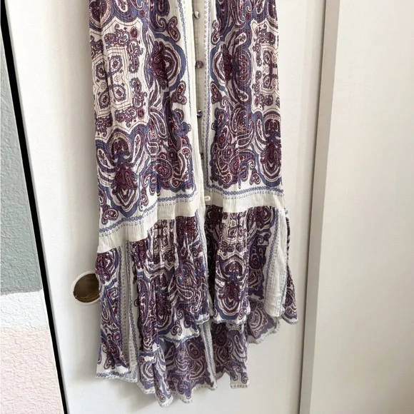 Lucky Brand Purple Paisley High Low Dress - Picture 3 of 4